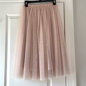 Blush pink- tulle skirt with elastic waist